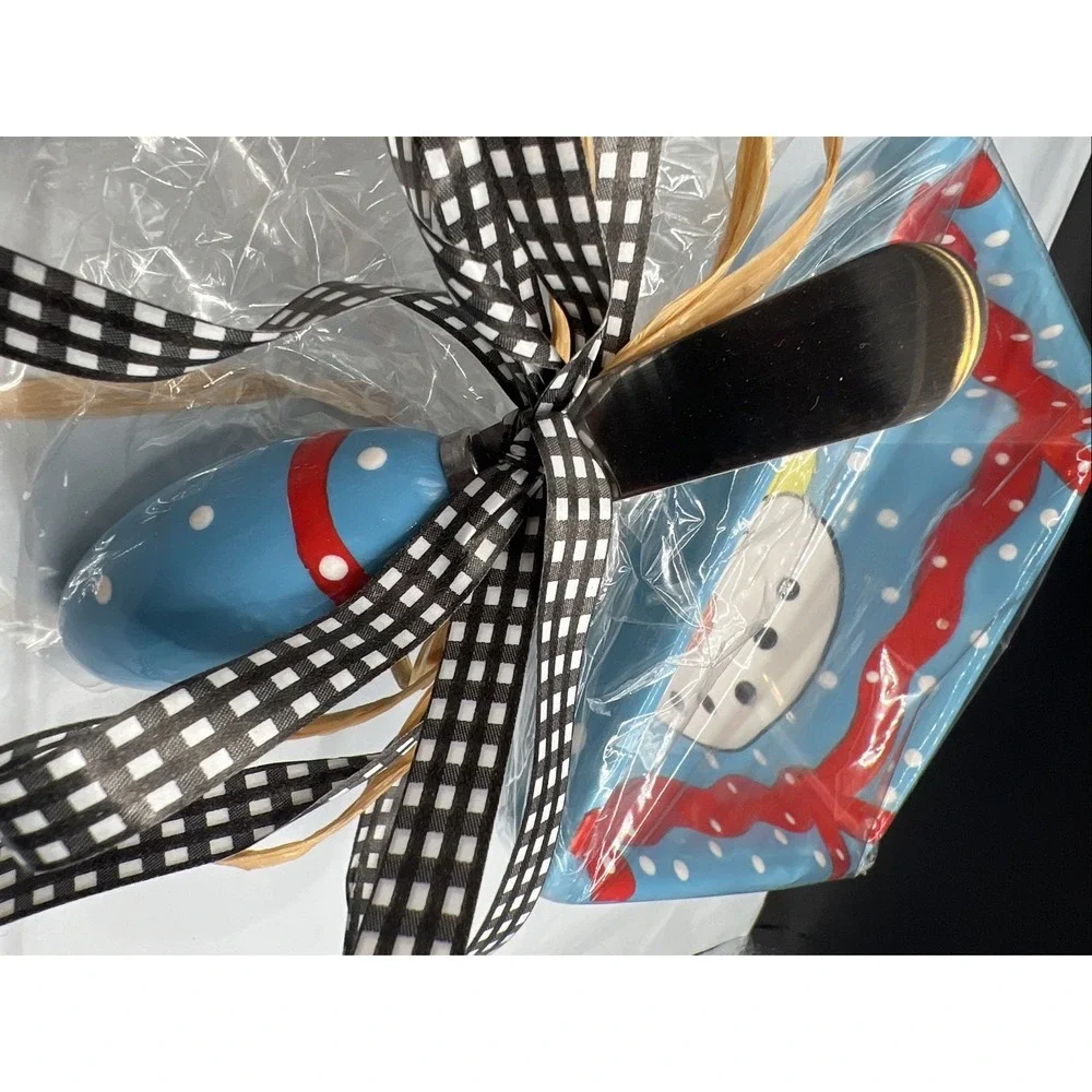 New Southern Expresion Snowman Dip Bowl & Spreader Christmas Decor Serving